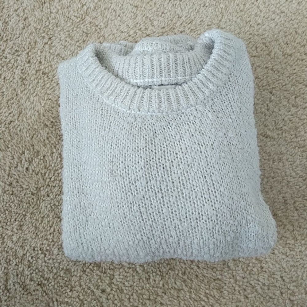 White oversized sweater